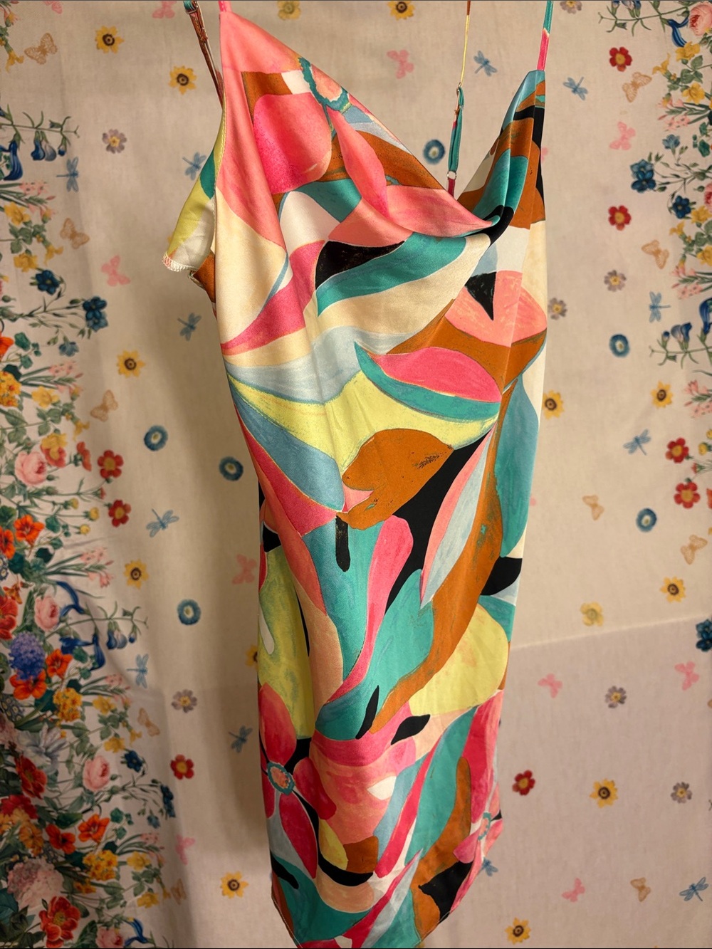 Forever 21 Multicolor Abstract Floral Dress - Summer, Resort, Fun, Flirty